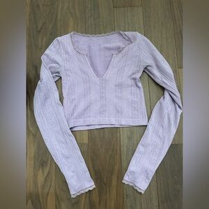 Urban Outfitters Lilac Long Sleeve Blouse